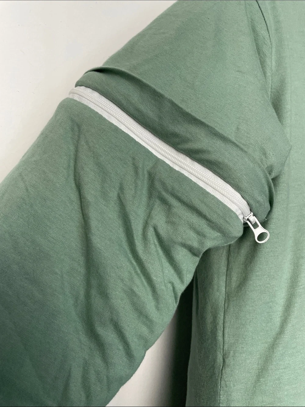Baby Kids Sleep Bag Sack Removable Zip Arms Sage Green with Bear Car Graphic